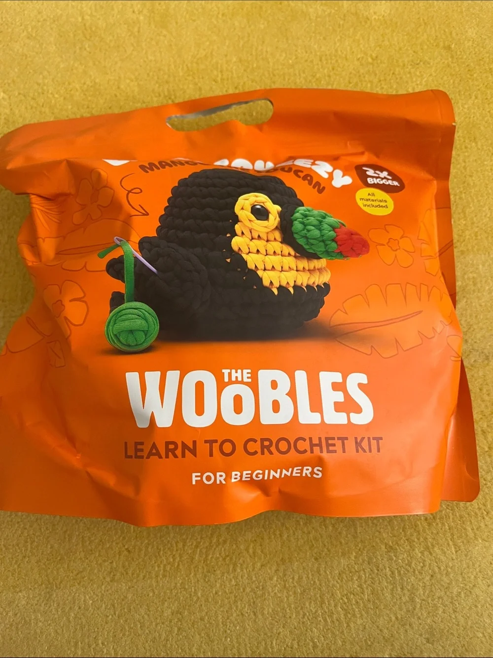 The Woobles Learn to Crochet Kit - Mango the toucan